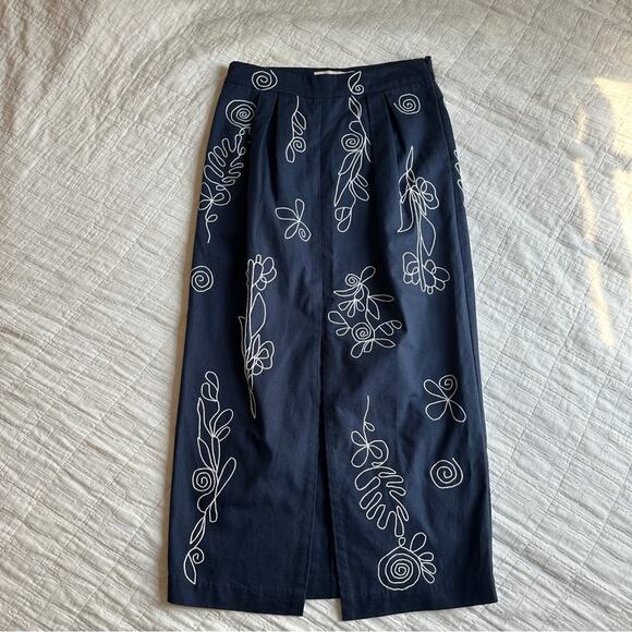 Mara Hoffman Dresses & Skirts - Mara Hoffman Midi Floral Embroidered Florence Pencil Skirt 4 XS